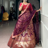 Festive Jacquard Silk Lehenga Choli