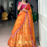 Festive Jacquard Silk Lehenga Choli