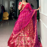 Festive Jacquard Silk Lehenga Choli