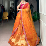 Festive Jacquard Silk Lehenga Choli
