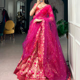 Festive Jacquard Silk Lehenga Choli