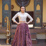Navratri Jacquard Silk Lehenga