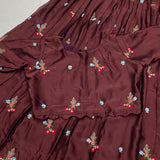Exclusive Brown Rangoli Silk Lehenga