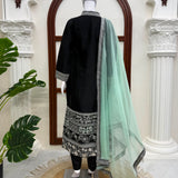 Ethnic Black Straight Suit
