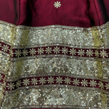 Festive Special Maroon Silk Gown