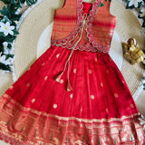 Elegant Paithani Kids Gown