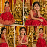 Elegant Paithani Kids Gown