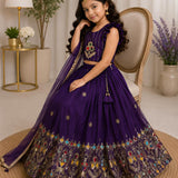 Designer Soft Silk Kids Lehenga