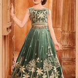 Shiny Chinon Silk Kids Lehenga Choli