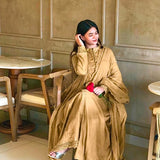 Classic Roman Silk Anarkali Gown