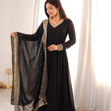 Black Georgette Anarkali Gown
