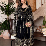 Gorgeous Silk Embroidered Anarkali Gown