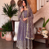 Gorgeous Silk Embroidered Anarkali Gown