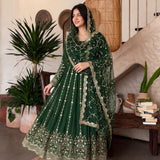 Gorgeous Silk Embroidered Anarkali Gown