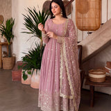 Gorgeous Silk Embroidered Anarkali Gown
