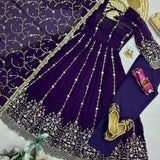 Gorgeous Silk Embroidered Anarkali Gown