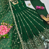 Gorgeous Silk Embroidered Anarkali Gown
