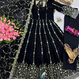Gorgeous Silk Embroidered Anarkali Gown