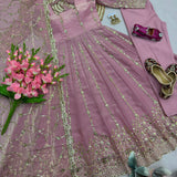 Gorgeous Silk Embroidered Anarkali Gown