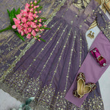 Gorgeous Silk Embroidered Anarkali Gown