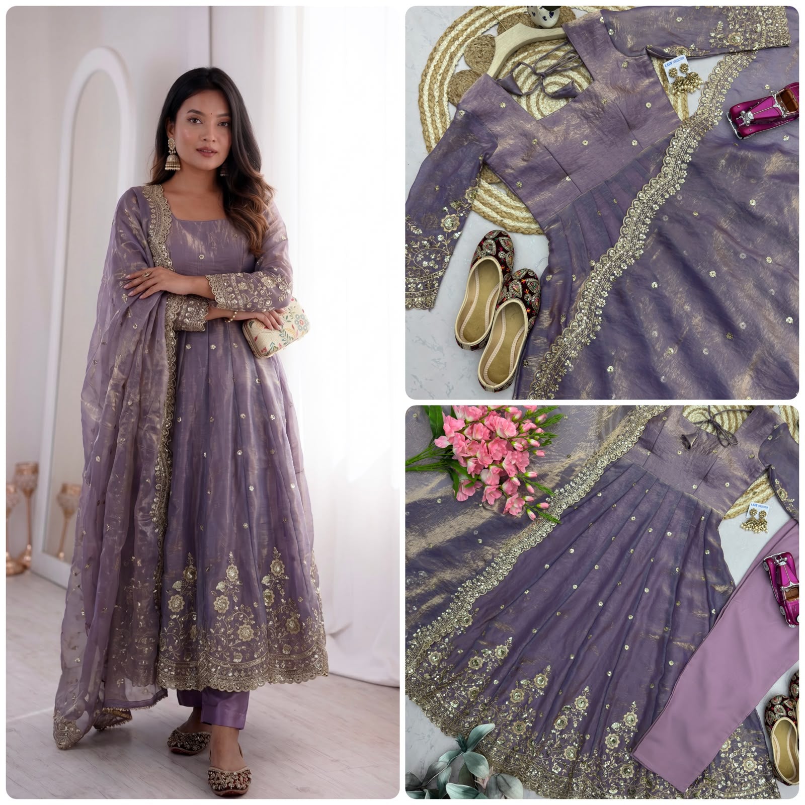 Stunning Two Tone Silk Gown