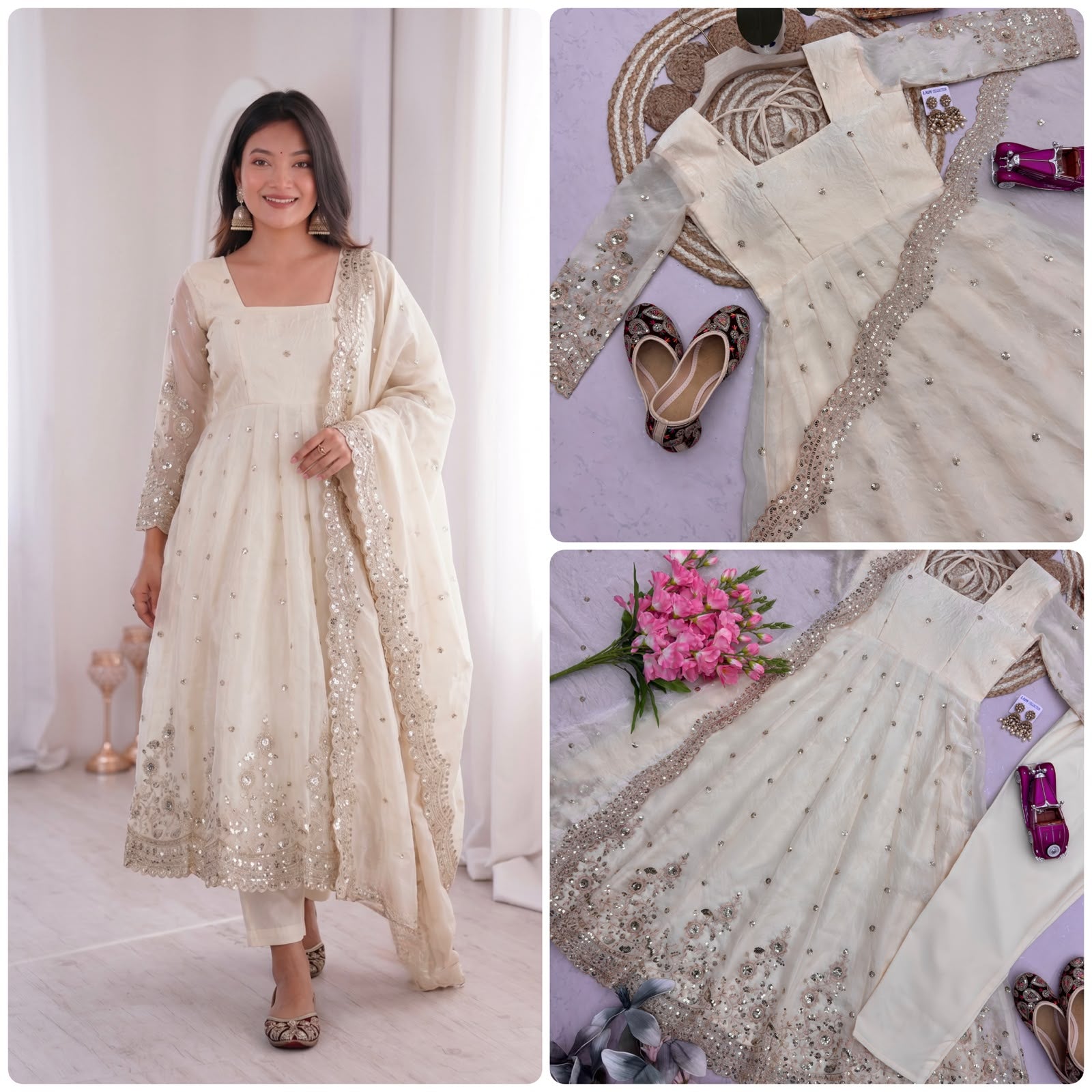 Stunning Two Tone Silk Gown