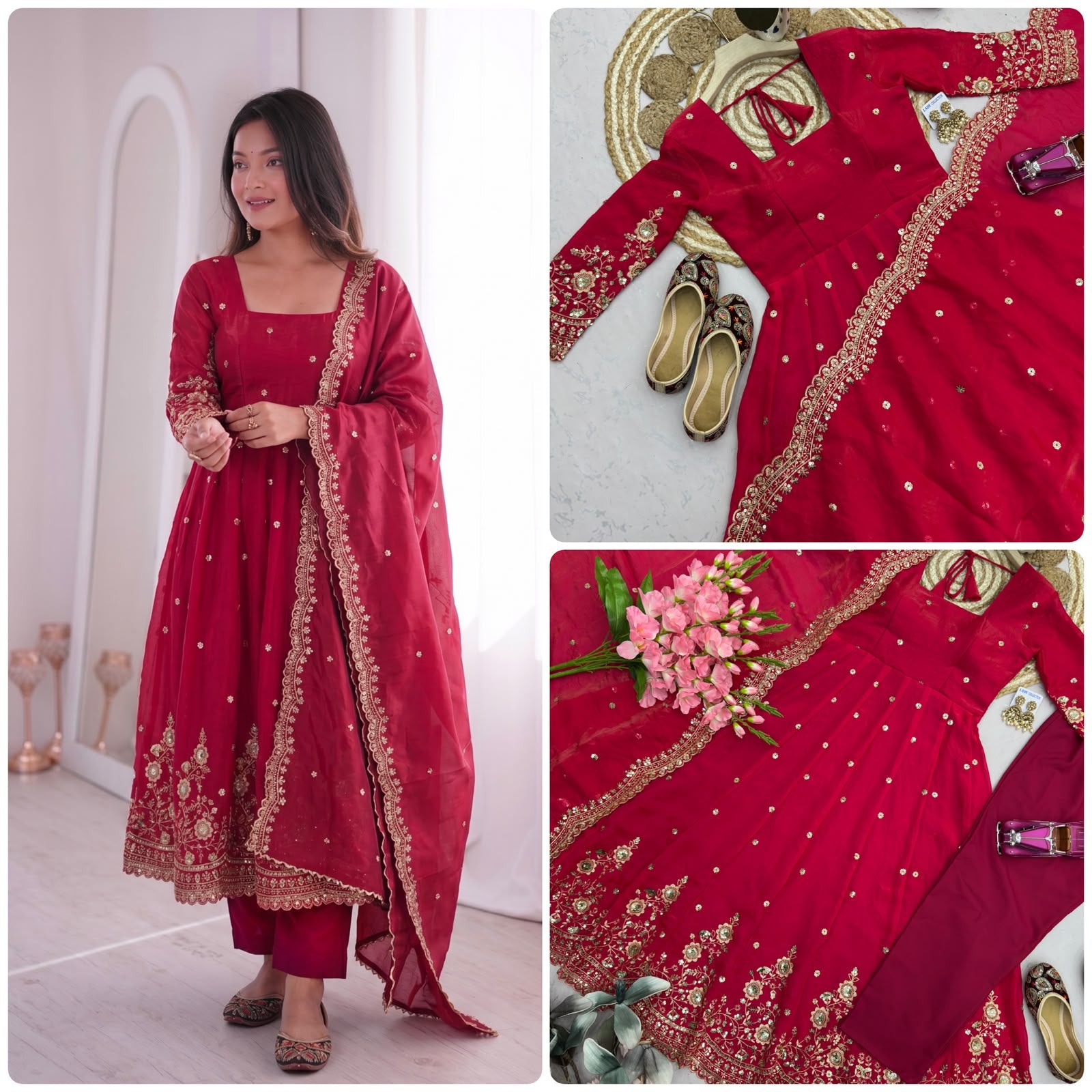 Stunning Two Tone Silk Gown