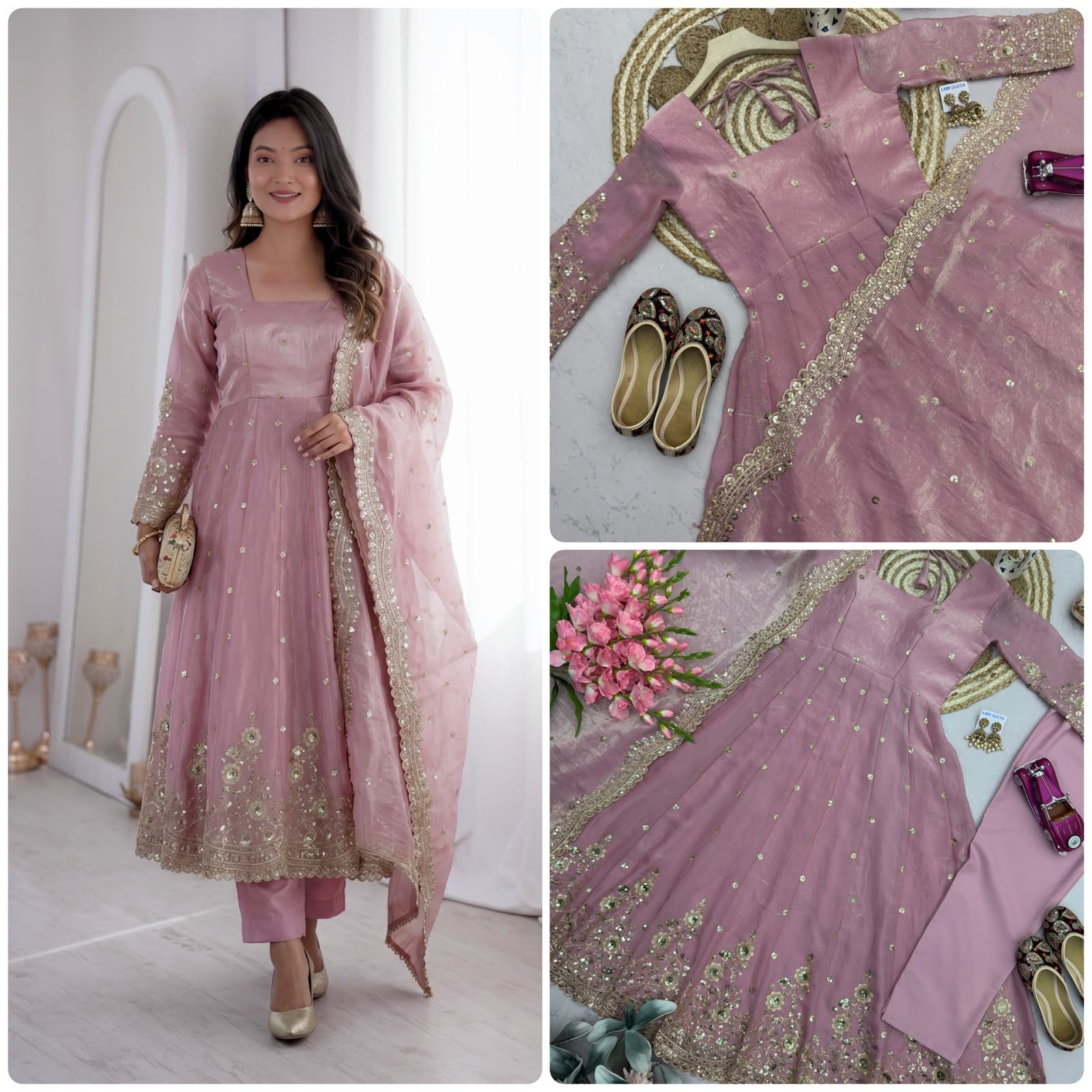 Stunning Two Tone Silk Gown