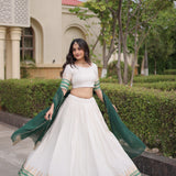 Traditional Viscose Jacquard Lehenga