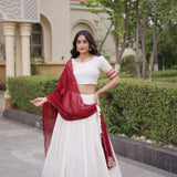 Traditional Viscose Jacquard Lehenga