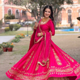 Festive Chinon Embroidered Lehenga