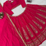 Festive Chinon Embroidered Lehenga