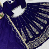 Festive Chinon Embroidered Lehenga