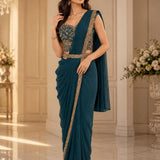 Amoha Beads Work Ready Wear Saree