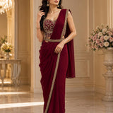 Amoha Beads Work Ready Wear Saree