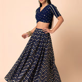 Chevron Designer Embroidered Lehenga