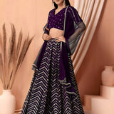 Chevron Designer Embroidered Lehenga