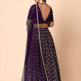 Chevron Designer Embroidered Lehenga