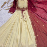Classic Cream Natural Crepe Gown