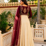 Classic Cream Natural Crepe Gown