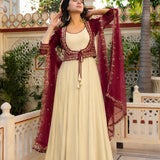 Classic Cream Natural Crepe Gown