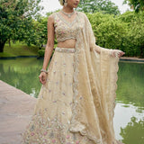 Wardrobe Tissue Mirror Work Bridal Lehenga