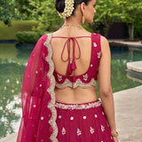 Wardrobe Tissue Mirror Work Bridal Lehenga