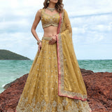 Luxury Tissue Silk Wedding Lehenga