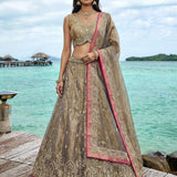 Luxury Tissue Silk Wedding Lehenga