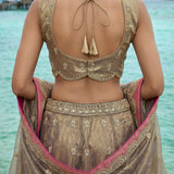 Luxury Tissue Silk Wedding Lehenga