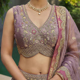 Luxury Tissue Silk Wedding Lehenga