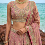 Luxury Tissue Silk Wedding Lehenga