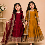 Premium Kids Fandy Silk Gown