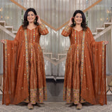 Designer Georgette Embroidered Gown